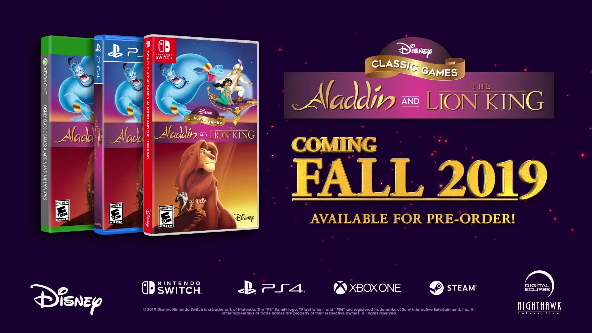 Трейлер ремастеров Aladdin и The Lion King
