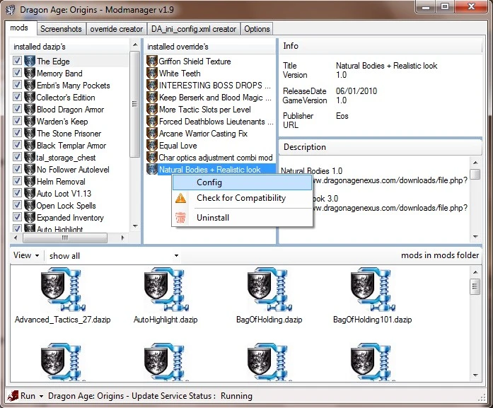 Dragon Age: Origins "DAO-Modmanager 1_9c "