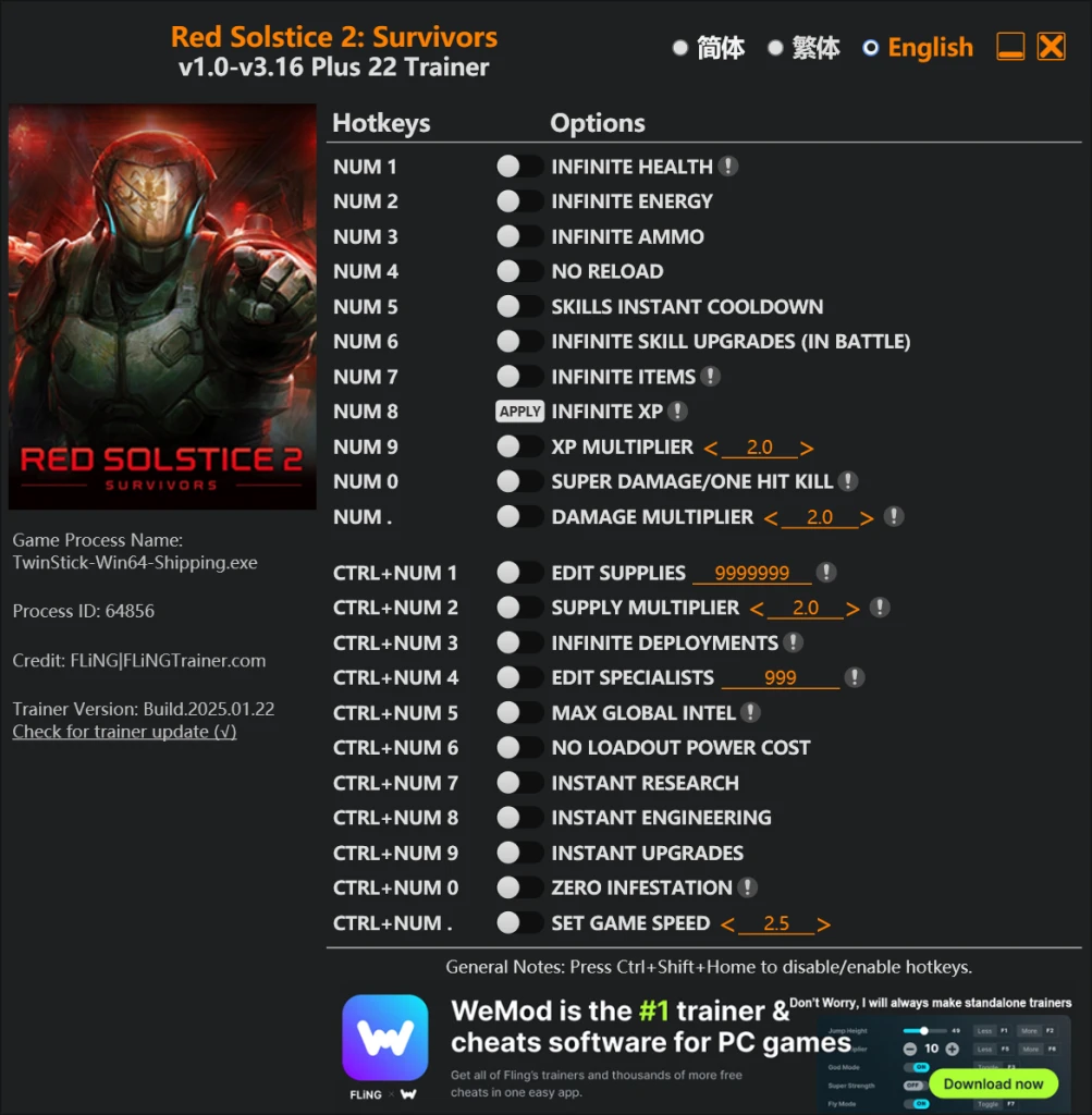 Red Solstice 2: Survivors "Трейнер +22" [1.0 - 3.16] {FLiNG}