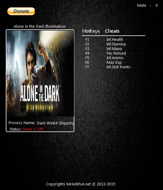 Alone in the Dark: Illumination: Трейнер/Trainer (+7) [1.03] {MrAntiFun}