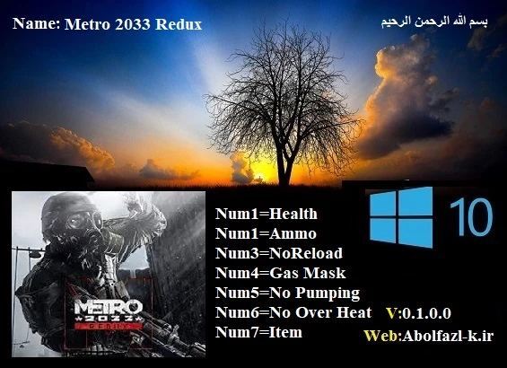 Metro 2033 Redux: Трейнер/Trainer (+7) [1.0] {Abolfazl.k}