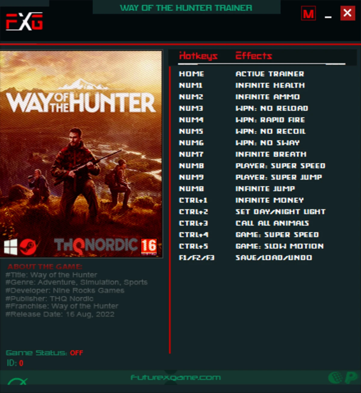 Way of the Hunter "Трейнер +16" [1.15.0.78117] {FutureX}