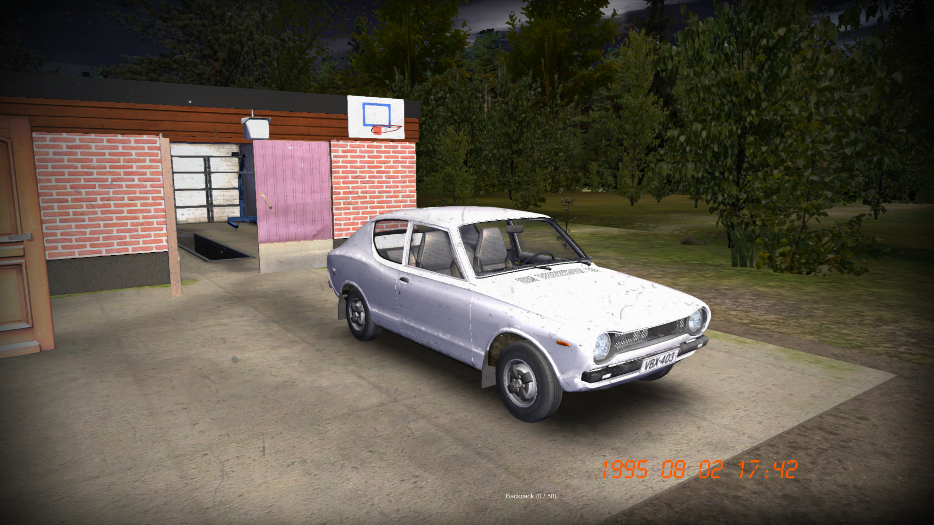 My Summer Car "Сохранение - Собранная Стоковая Сатсума, есть куча еды и 200к марок, сюжет не тронут"