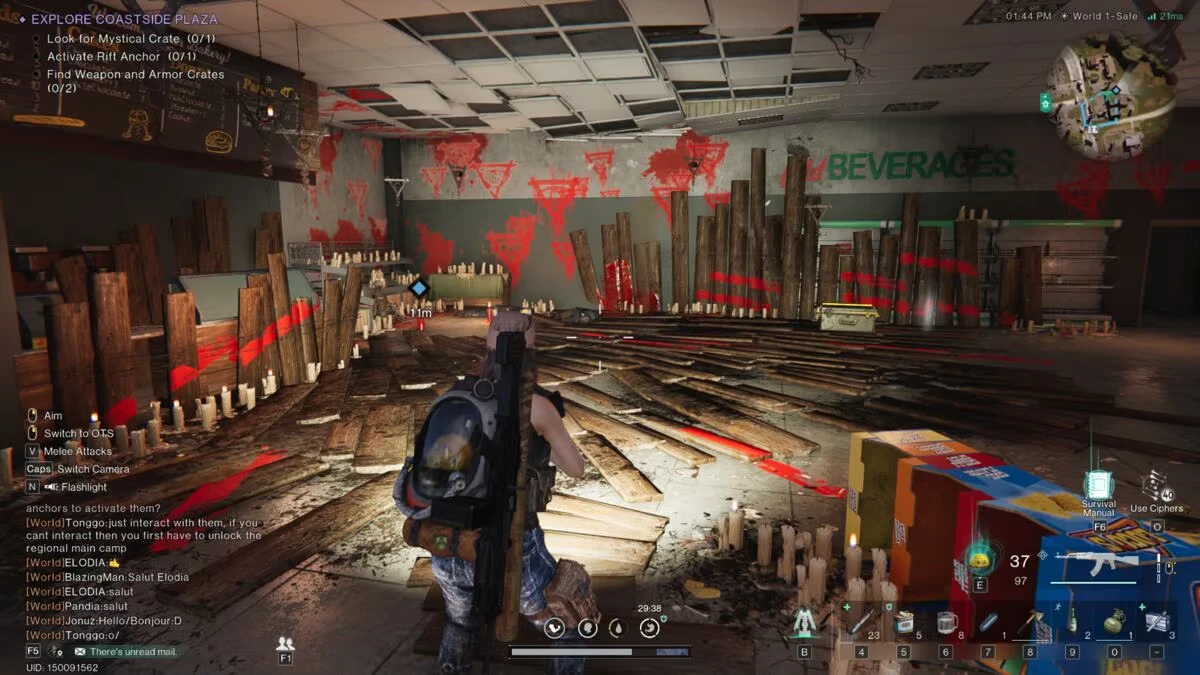 Прохождение квеста "Потерянные в безумии" в Once Human - Карта сокровищ культистов