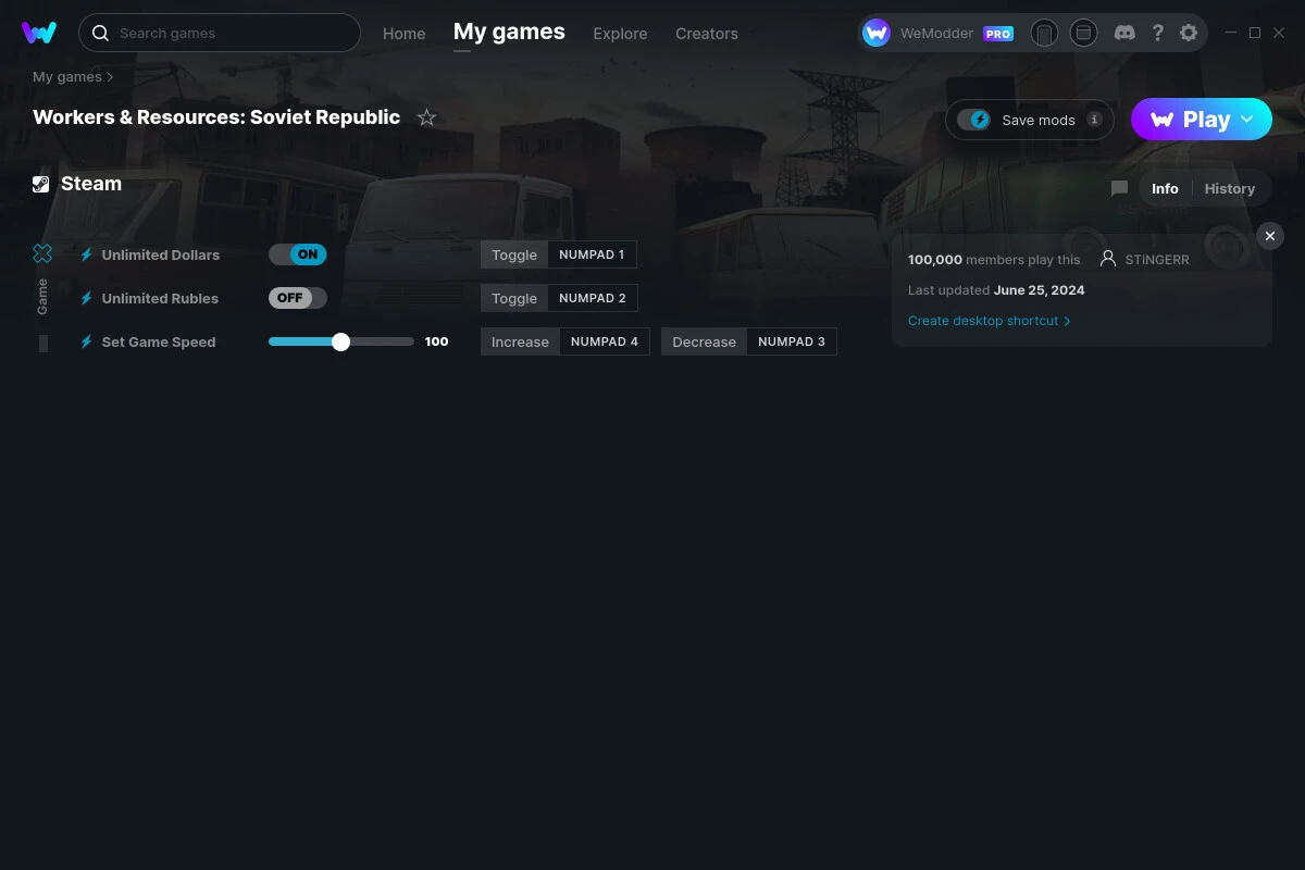 Workers & Resources: Soviet Republic "Трейнер +3" [UPD: 25.06.2024] {STiNGERR / WeMod}