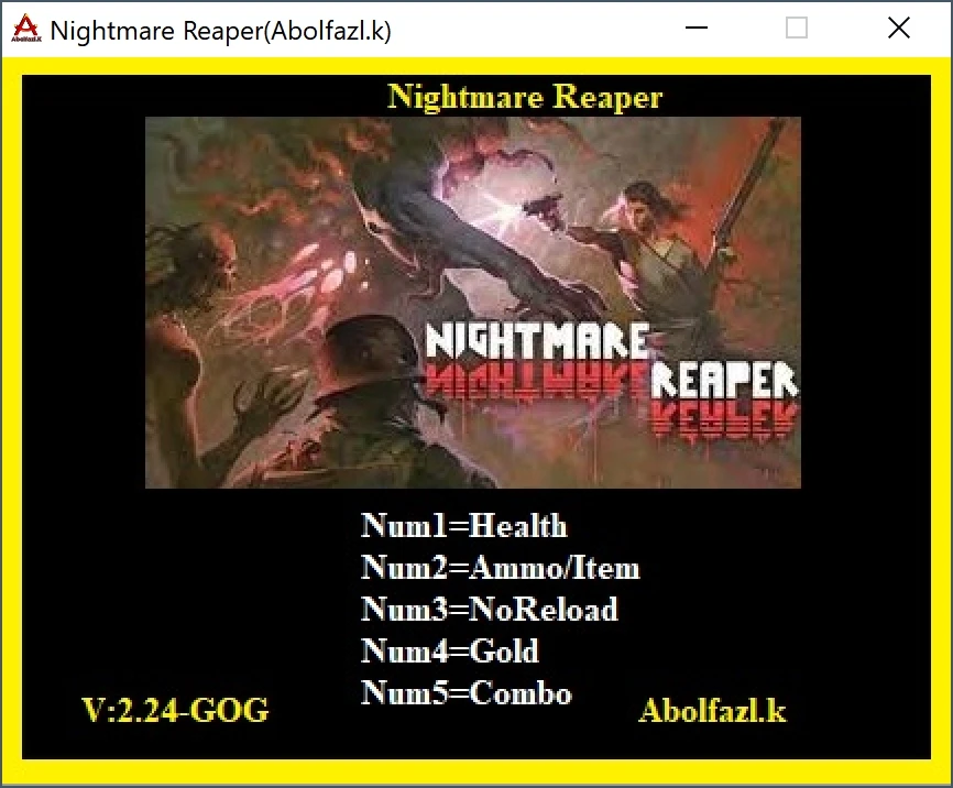 Nightmare Reaper: Трейнер/Trainer (+5) [2.24] {Abolfazl.k}