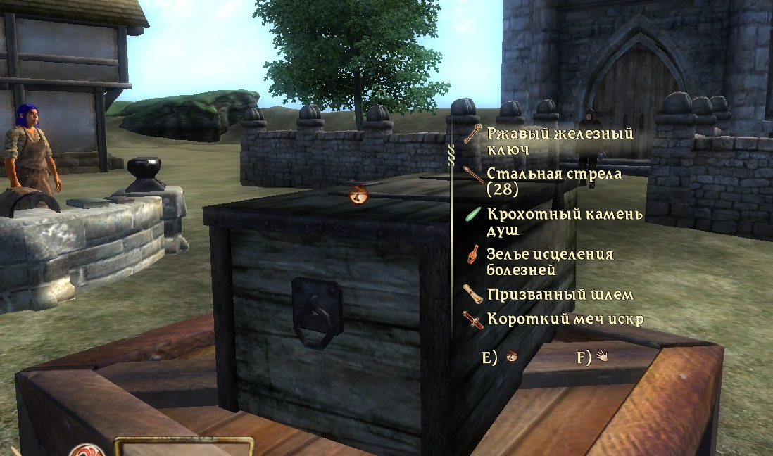 TES 4: Oblivion "Меню обыска"