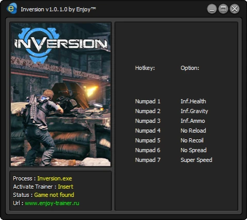 Inversion : Trainer/Трейнер [v1.0.1.0] [Enjoy][ETR]