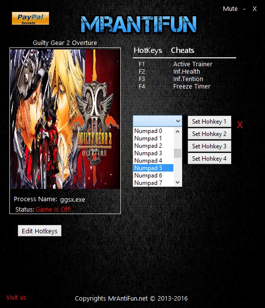 Guilty Gear 2: Overture: Трейнер/Trainer (+3) [1.0.0.520] {MrAntiFun}