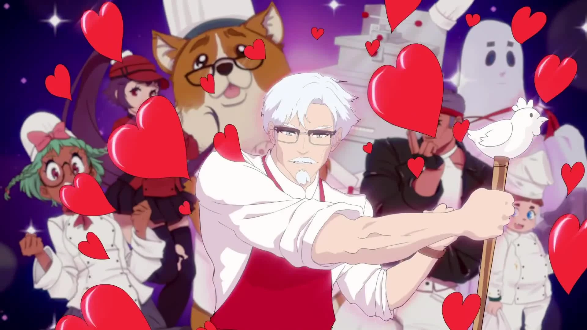 Трейлер симулятора свиданий от KFC - I Love You, Colonel Sanders!