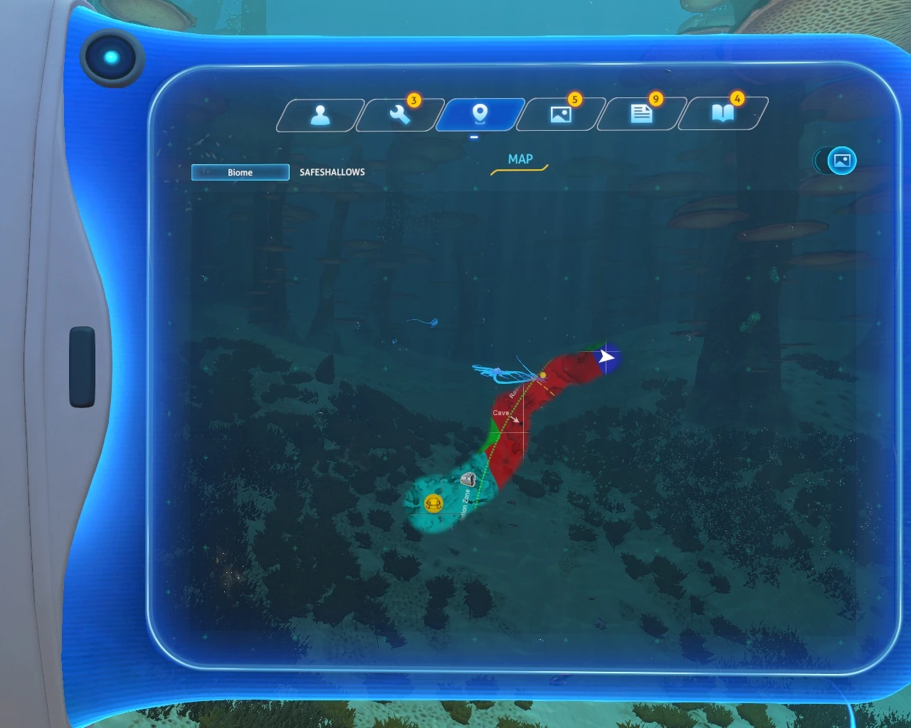 Subnautica "SubnauticaMap - Внутриигровая Карта (исправление)"