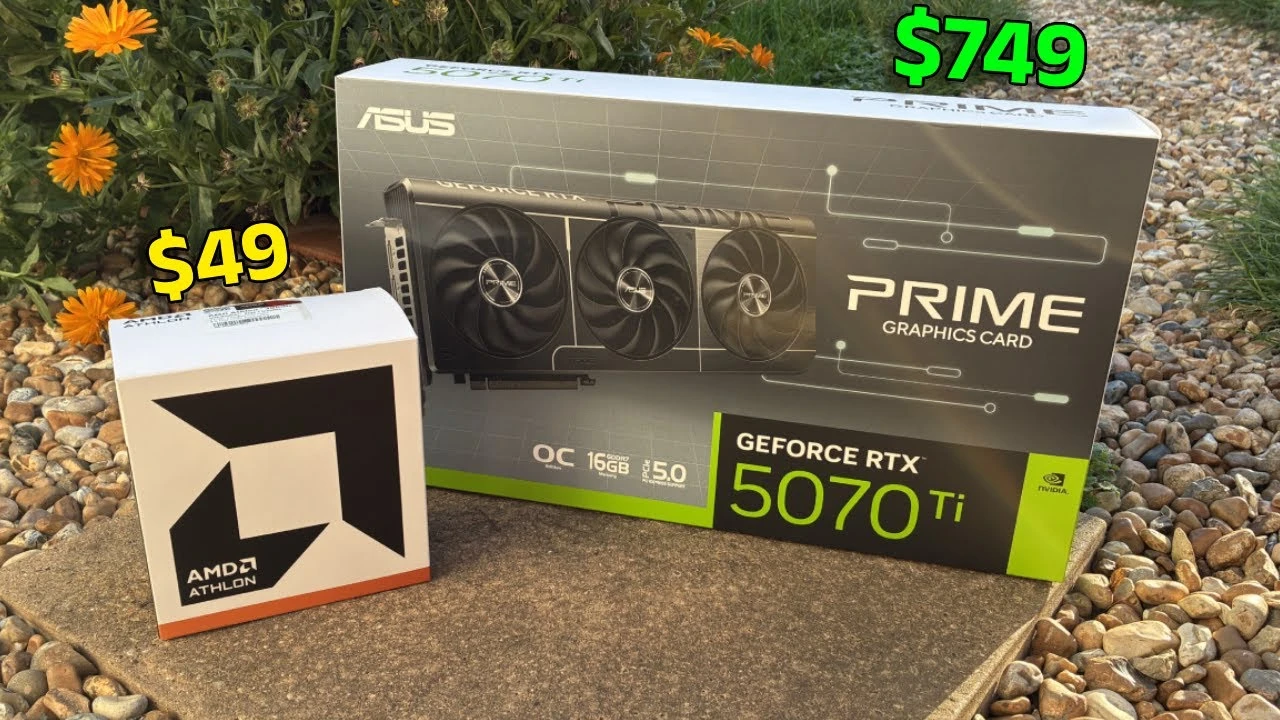 Эксперт протестировал связку из бюджетного процессора Athlon 3000G и дорогой видеокарты RTX 5070 Ti