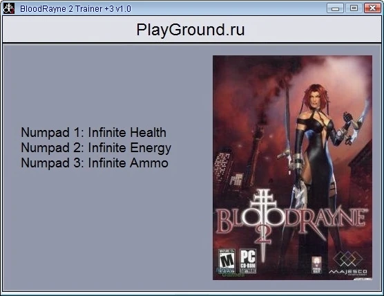 BloodRayne 2: Трейнер/Trainer (+3) [1.0] {24K/PlayGround.ru Team}