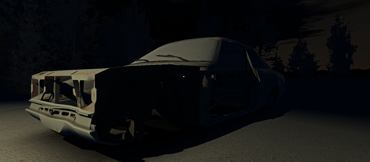 My Winter Car "Сохранение - белая машина у дома"