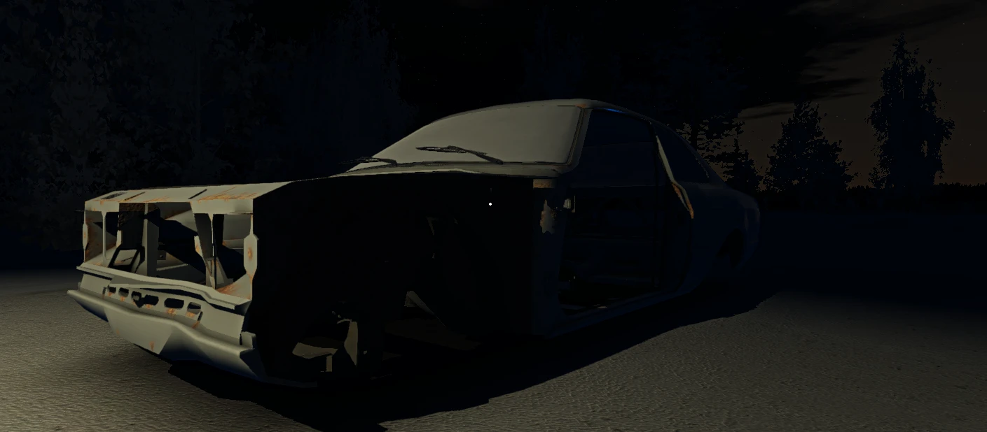 My Winter Car "Сохранение - белая машина у дома"