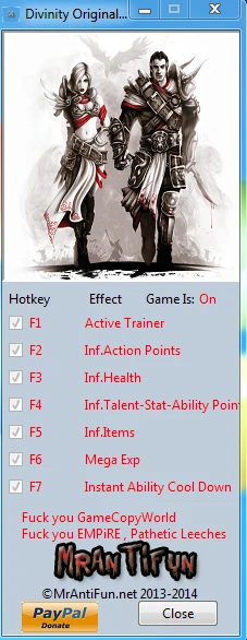 Divinity ~ Original Sin: Трейнер/Trainer (+8) [1.0.51.0] {MrAntiFun}