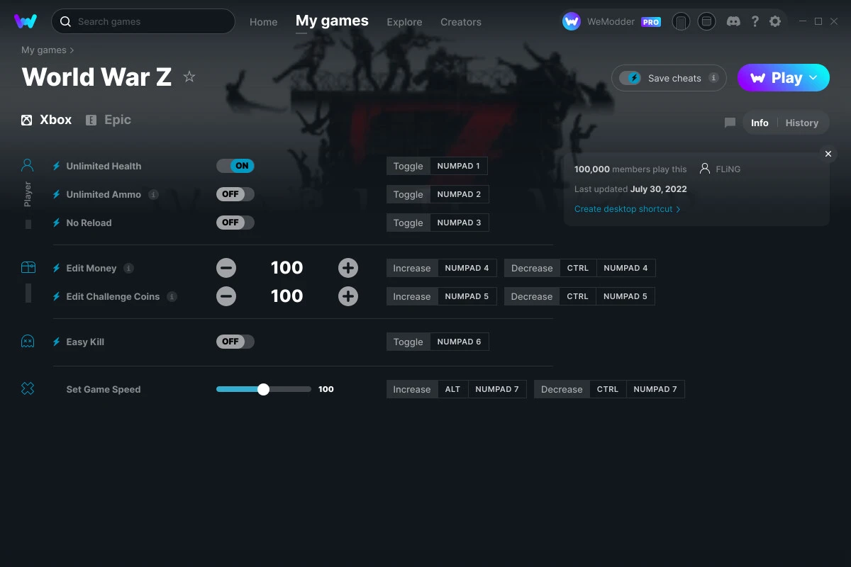 World War Z: Aftermath "Трейнер +7: Бессмертие, патроны, деньги, супер урон" {FLiNG / WeMod}