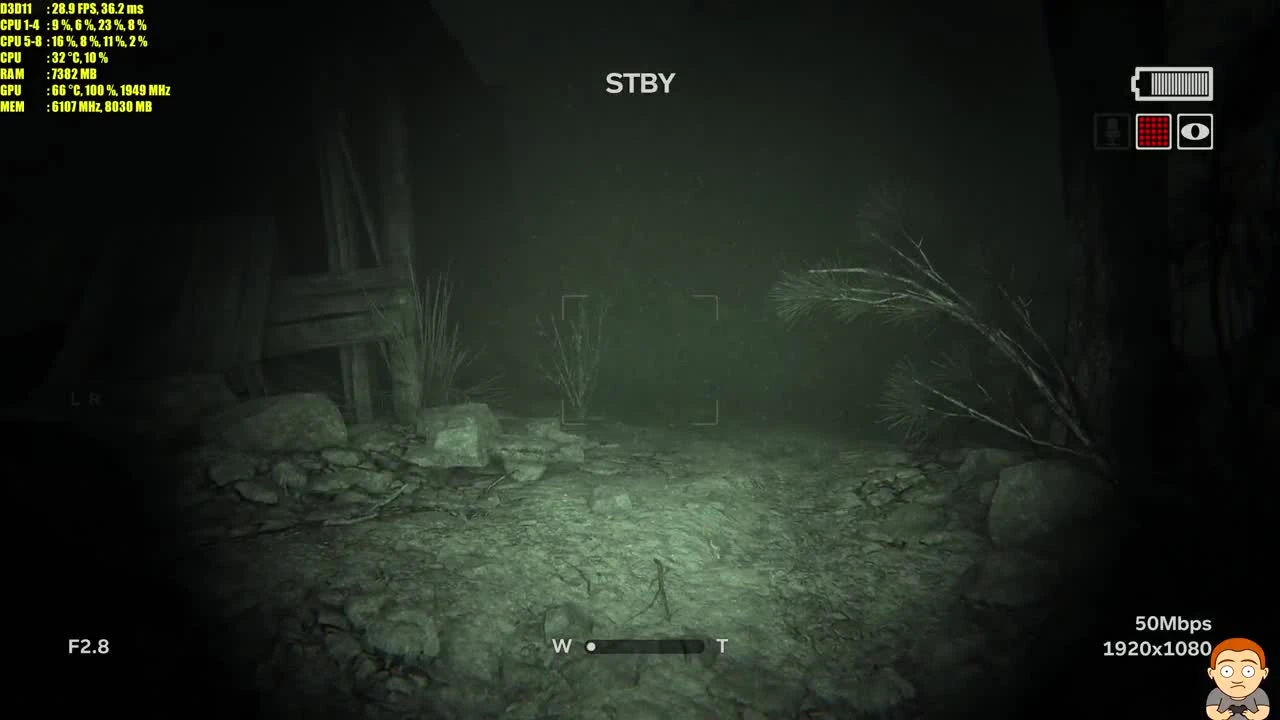 Outlast 2 Pc 8K Титан XP с разгон Частота кадров-тест производительности