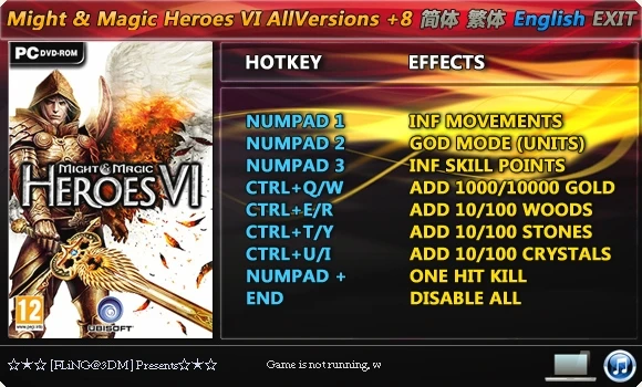 Might & Magic - Heroes 6: Трейнер (+8) [All Versions] {FLiNG}