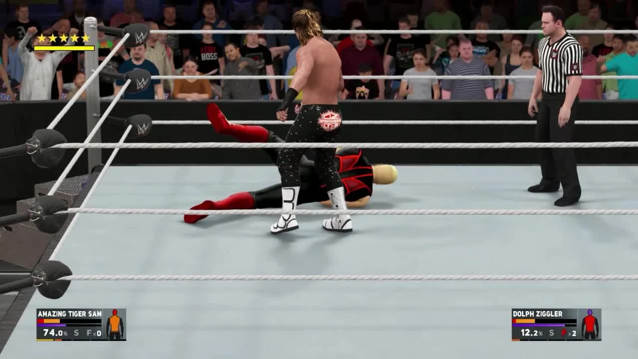 WWE 2K17 MyCareer - Очень Зрелищный и Кровавый бой - Dolph Ziggler VS Tiger Sam