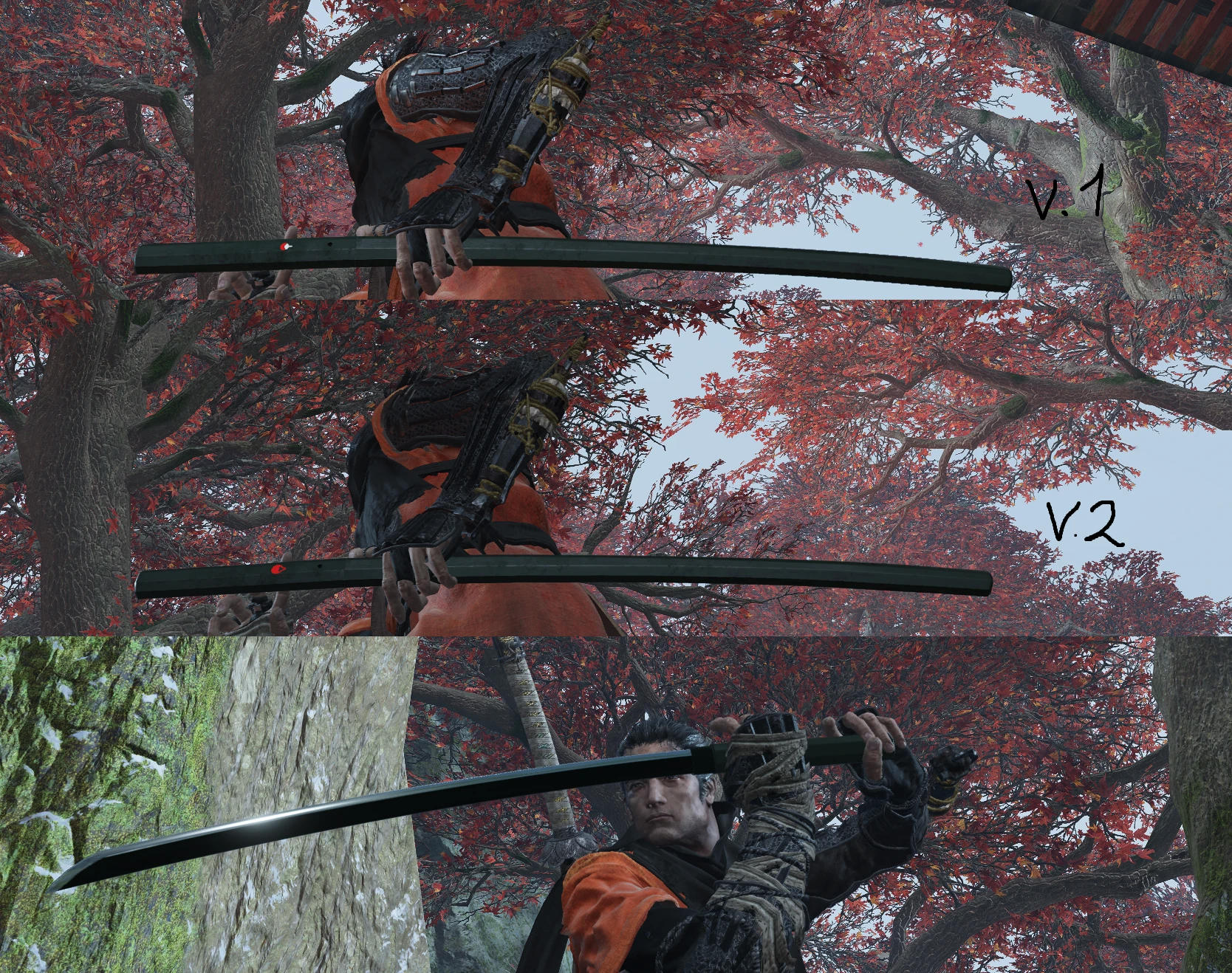 Sekiro: Shadows Die Twice "Sasuke Uchiha Sword Black version"
