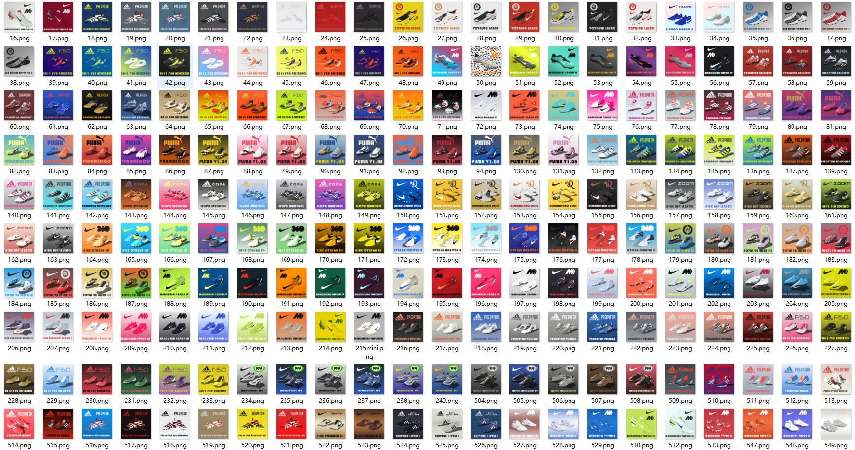 FIFA 21 "Большой пак классических бутс V12.0"