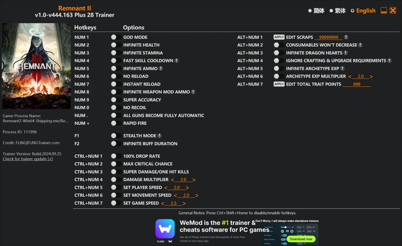 Remnant 2 "Трейнер +28" [1.0 - 444.163] {FLiNG}