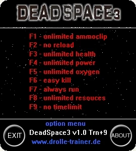 Dead Space 3: Трейнер/Trainer (+9) [1.0] {dR.oLLe}