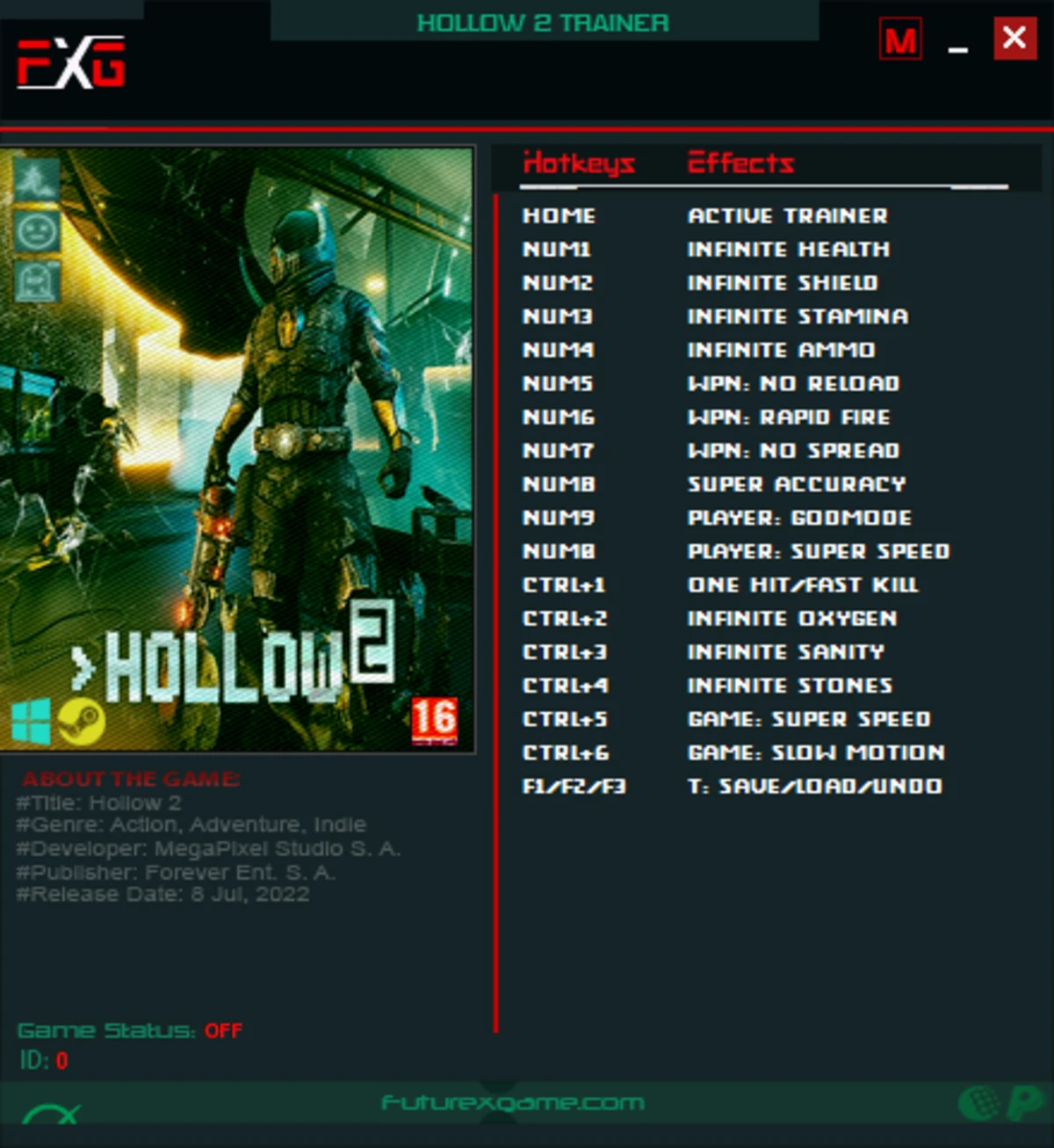 Hollow 2 "Трейнер +17" [UPD: 08.07.2022] {FutureX}