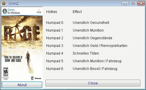 Rage: Трейнер (+7) [1.0] {GGHZ}