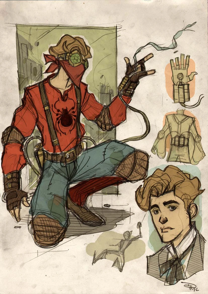 Дамы и господа, позвольте представiть, Человекъ-Паукъ и его врагЪ в викторiанской эпохЪ