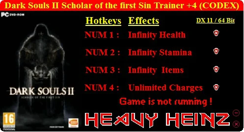 Dark Souls 2: Scholar of the First Sin: Трейнер/Trainer (+4) [1.01] {Heavy Heinz}