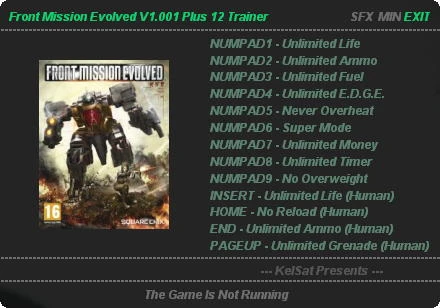 Front Mission Evolved: Трейнер (+12) [1.001] {KelSat}