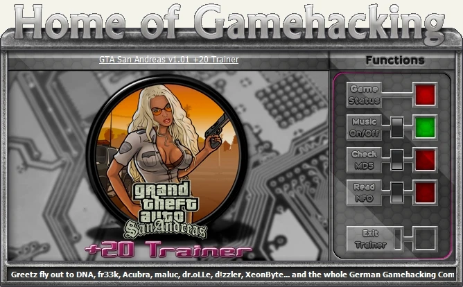 Grand Theft Auto ~ San Andreas: Трейнер/Trainer (+20) [1.01] {sILeNt heLLsCrEAm / HoG}