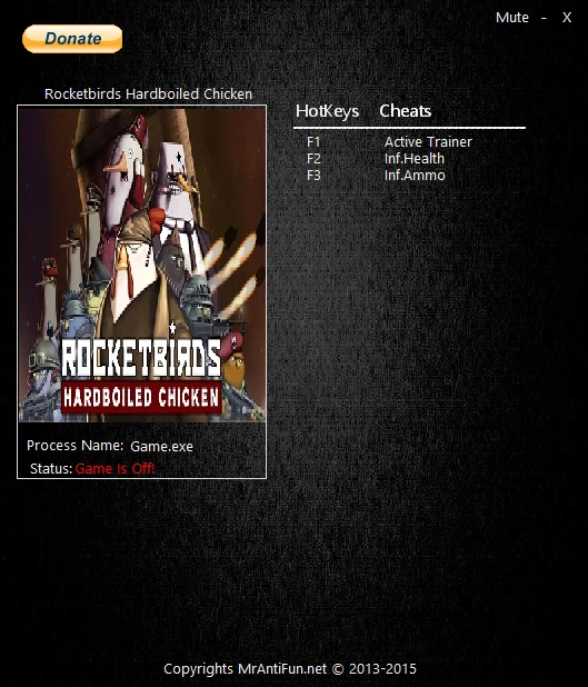 Rocketbirds: Hardboiled Chicken: Трейнер/Trainer (+2) [Latest Steam Version] {MrAntiFun}