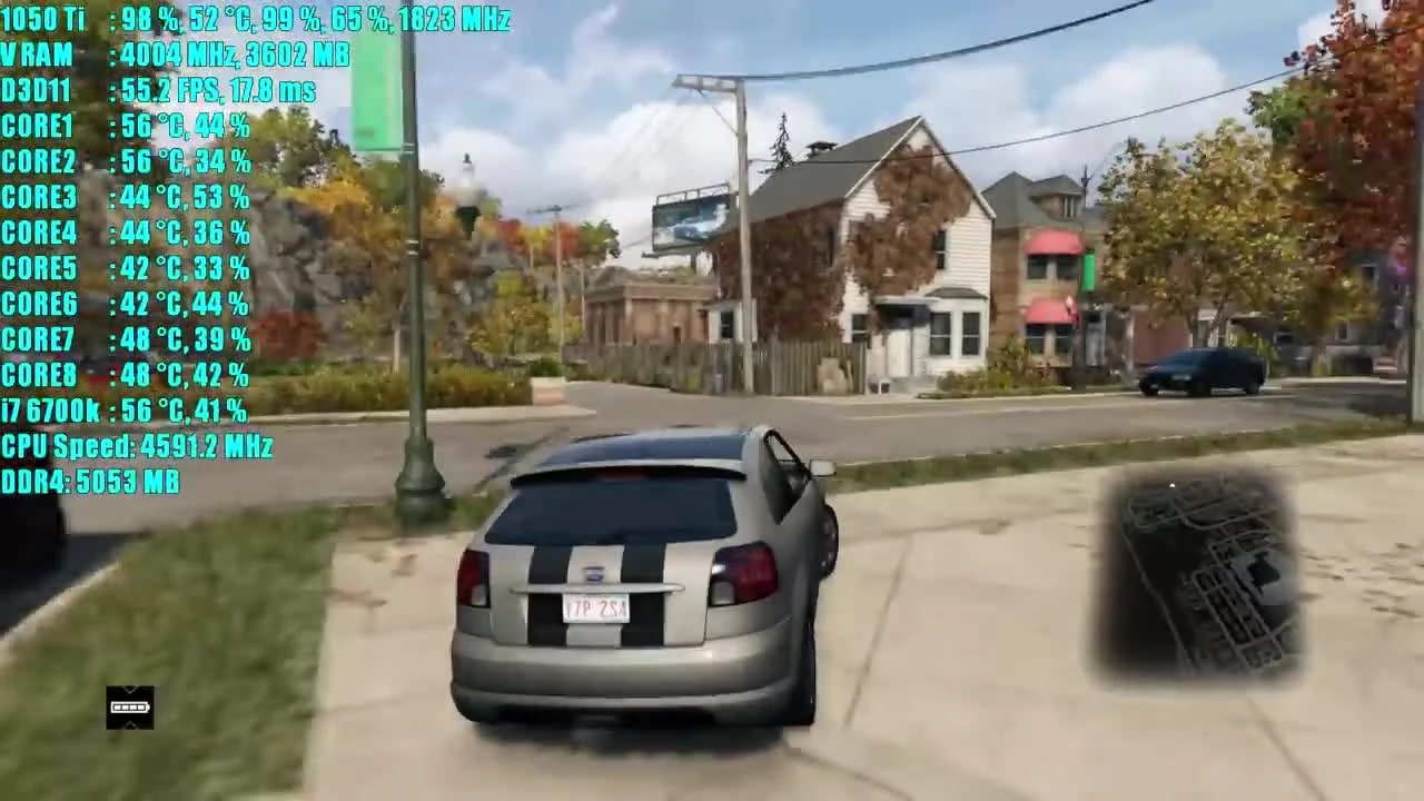 Watch Dogs GTX 1050 Ti OC - 1080p - 900p