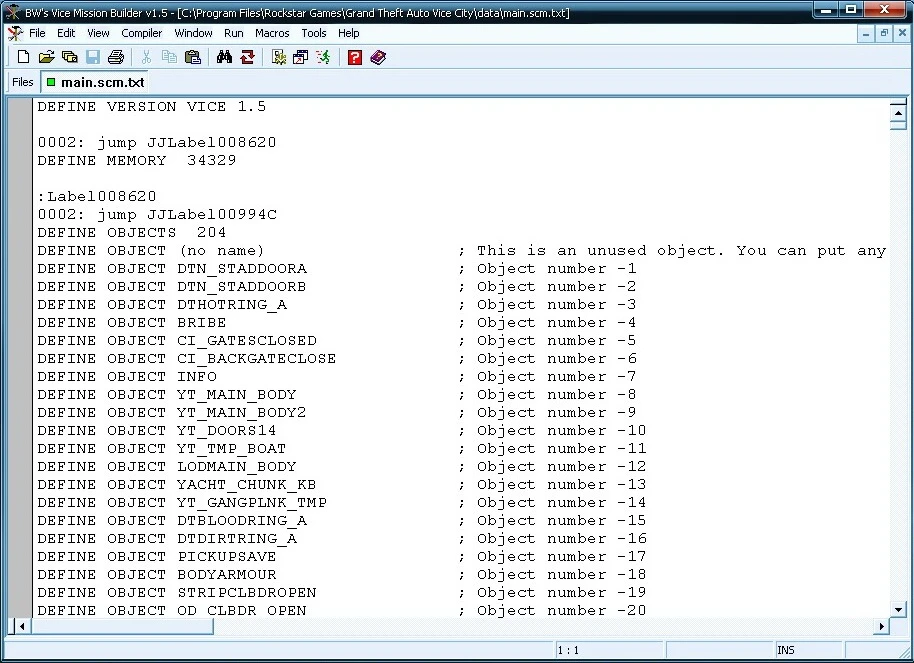 GTA VC "Mission Builder v1.5"