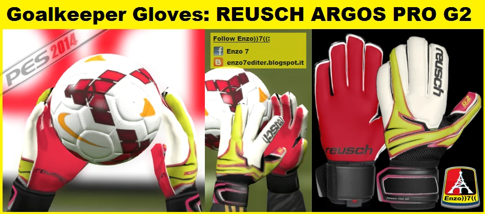 PES 2014 "Gloves Reusch Argos Pro G2"
