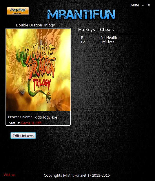 Double Dragon Trilogy: Трейнер/Trainer (+2) [1.09] {MrAntiFun}