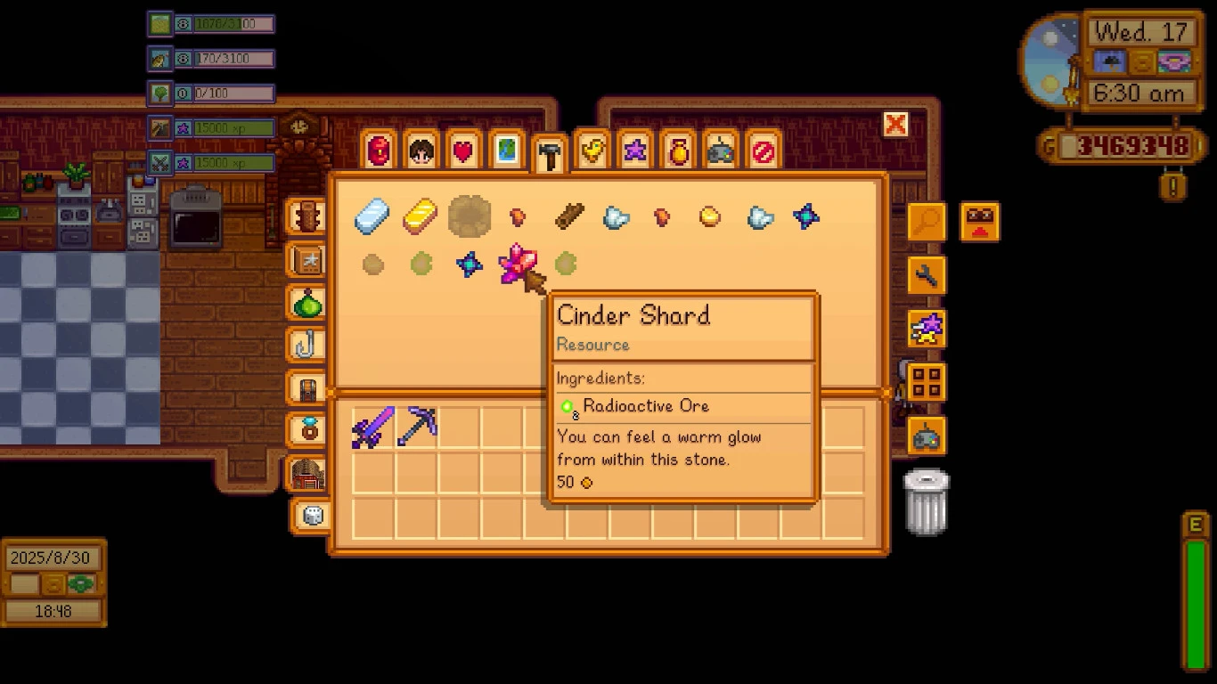 Stardew Valley "Чит-Мод - Читерские рецепты" [1.2.3] {exarobibliologist}