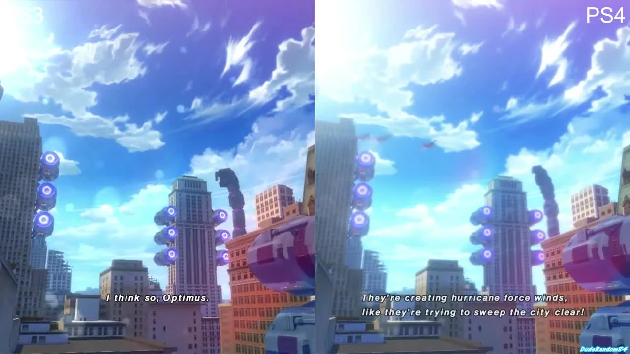 Сравнение графики в Transformers: Devastation - PS3 vs PS4