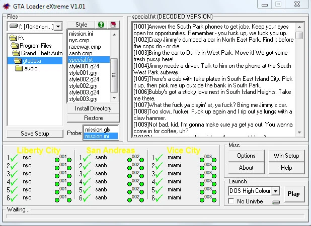 Grand Theft Auto "Loader extreme V1.01"
