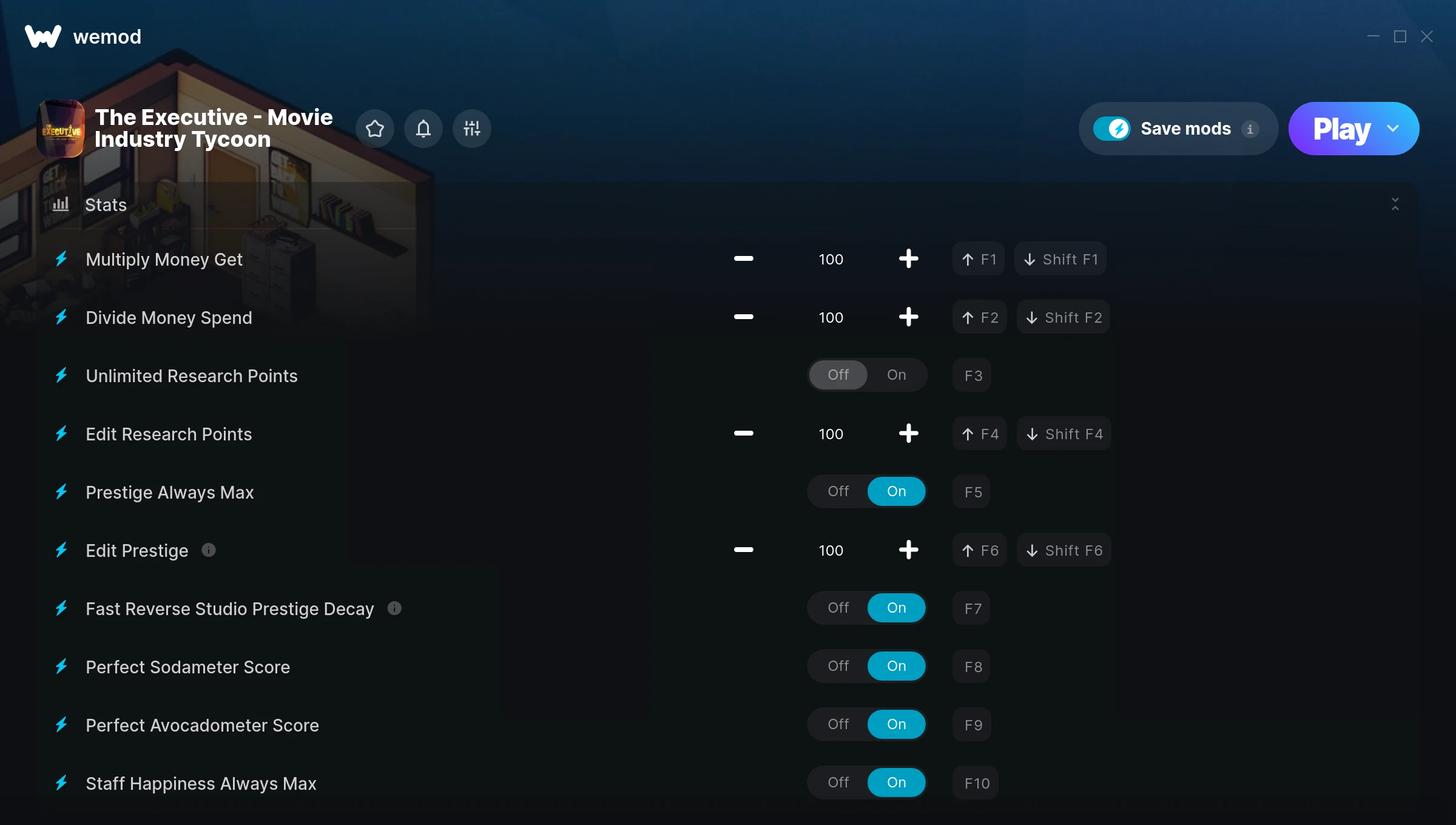 The Executive - Movie Industry Tycoon "Трейнер +12" [UPD: 05.03.2025] {ColonelRVH / WeMod}