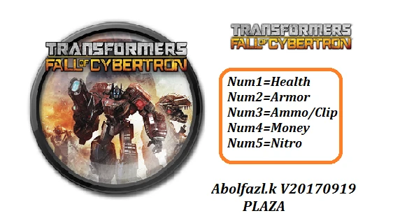 Transformers: Fall of Cybertron: Трейнер/Trainer (+5) [UPD: 19.09.2017] {Abolfazl.K}