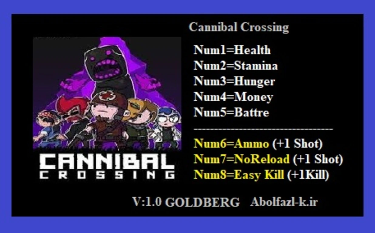 Cannibal Crossing "Трейнер +8" [1.0] {Abolfazl.k}