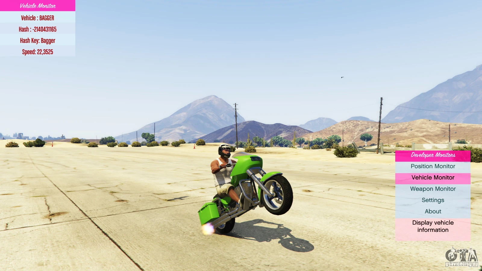 Grand Theft Auto 5 "Индикаторы для разработчиков v0.71"