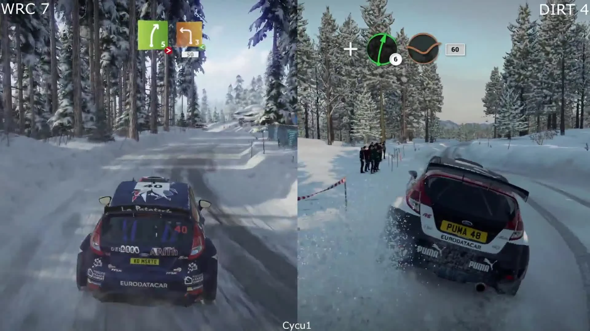 Сравнение - WRC 7 vs DiRT 4 PS4 Pro (Cycu1)
