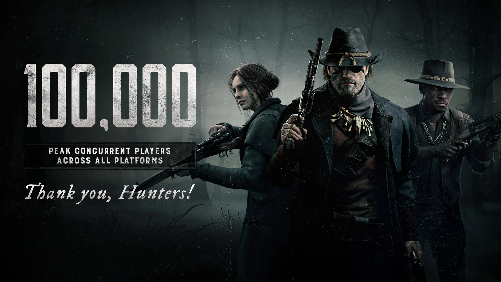 Hunt: Showdown 1896 побила свой собственный рекорд, собрав 100 000 одновременных игроков на всех платформах