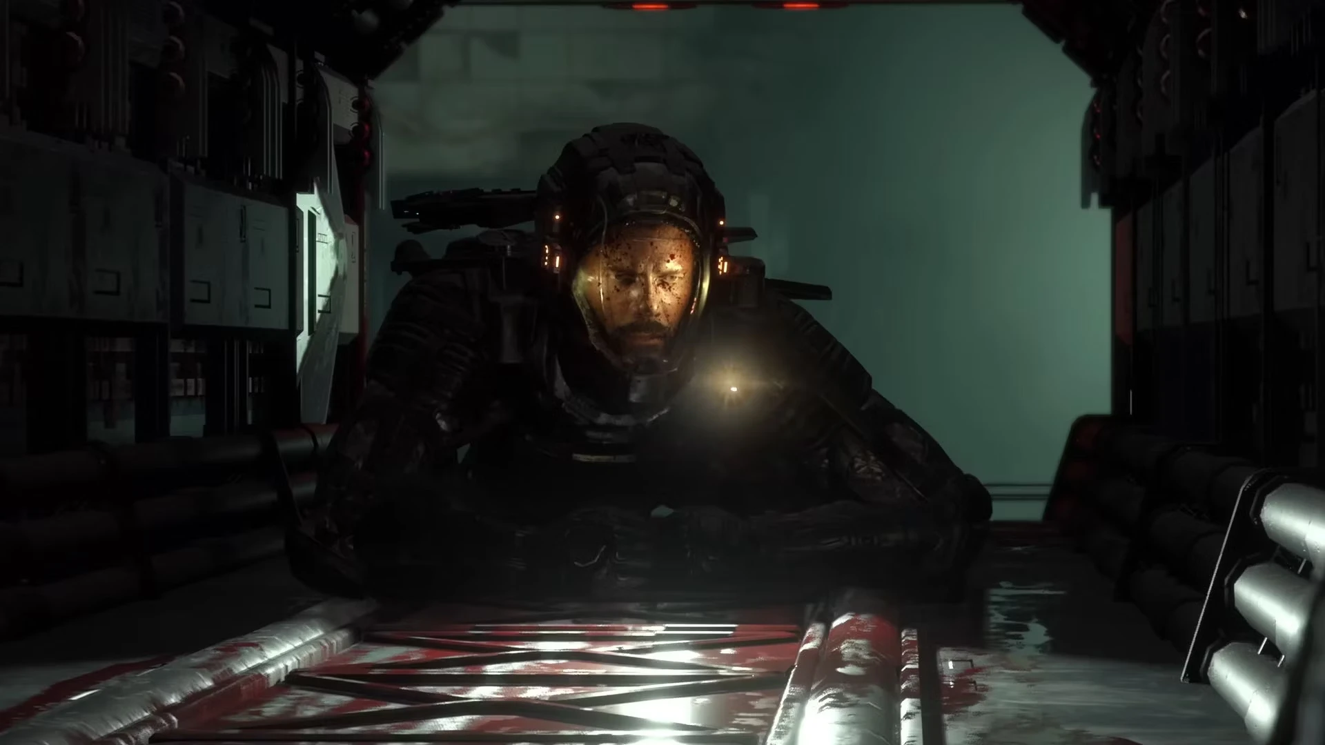 Испуганный Джош Дюамель и мрачный Сэм Уитвер на новых скриншотах хоррора The Callisto Protocol