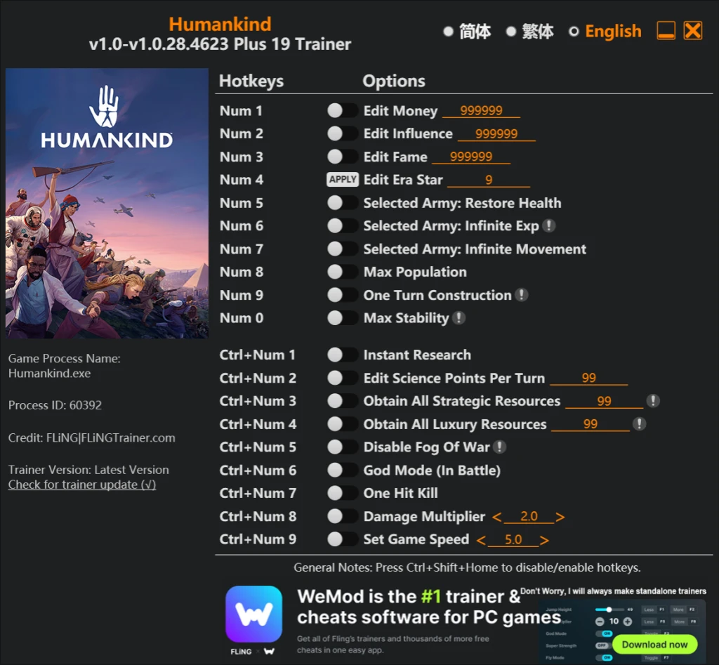 Humankind "Трейнер +19" [1.0 - 1.0.28.4623] {FLiNG}